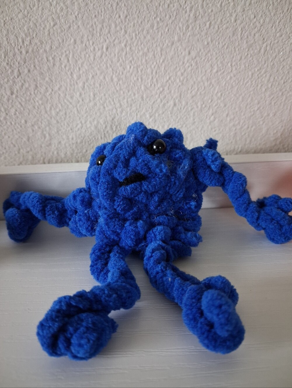 Blue Crochet Mini Frog